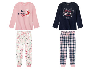 lupilu Kleinkinder Mädchen Pyjama aus reiner Baumwolle