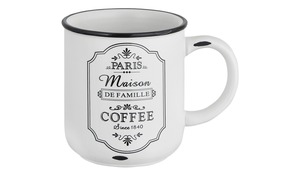 for friends Kaffeebecher  Paris weiß Steinzeug Maße (cm): H: 9,7  Ø: [8.8] Geschirr