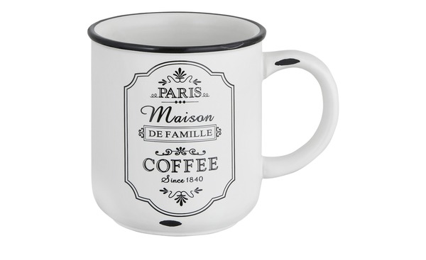 Bild 1 von for friends Kaffeebecher  Paris weiß Steinzeug Maße (cm): H: 9,7  Ø: [8.8] Geschirr