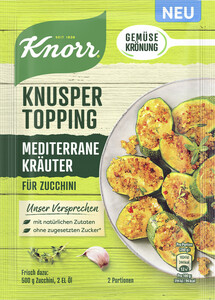 Knorr Knusper Topping Mediterrane Kräuter für Zucchini 40G