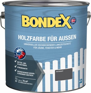 Bondex Holzfarbe für Aussen 7,5 l anthrazit