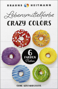 Brauns Heitmann Crazy Colors Lebensmittelfarbe Pulver 6x 4G