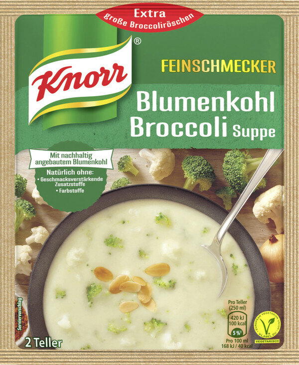 Bild 1 von Knorr Feinschmecker Blumenkohl Broccoli Suppe 48 g