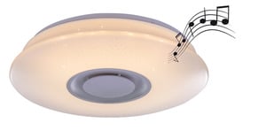 Globo LED Deckenleuchte
, 
weiß, sparcle Dekor, Lautsprecher