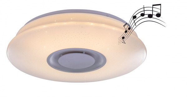 Bild 1 von Globo LED Deckenleuchte
, 
weiß, sparcle Dekor, Lautsprecher