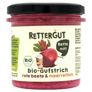 Rettergut Bio Brotaufstrich Rote Beete & Meerrettich 135G