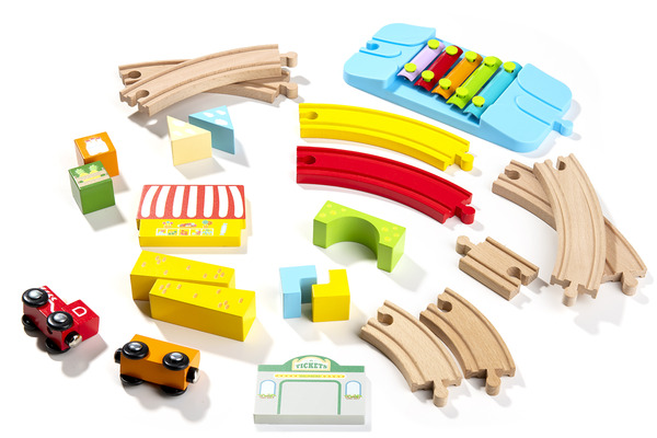 Bild 2 von IDEENWELT Holzzug-Set Xylophon