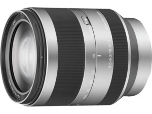 SONY SEL18200 18 mm - 200 f/3.5-6.3 OSS, ASPH, Circulare Blende (Objektiv für Sony E-Mount, Silber)
