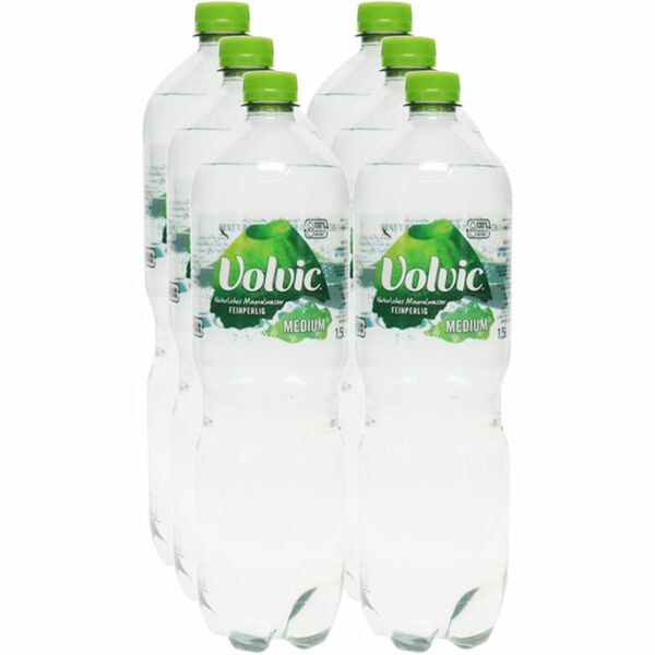 Bild 1 von Volvic Natürliches Mineralwasser Medium Perlig, 6er Pack (EINWEG) zzgl. Pfand