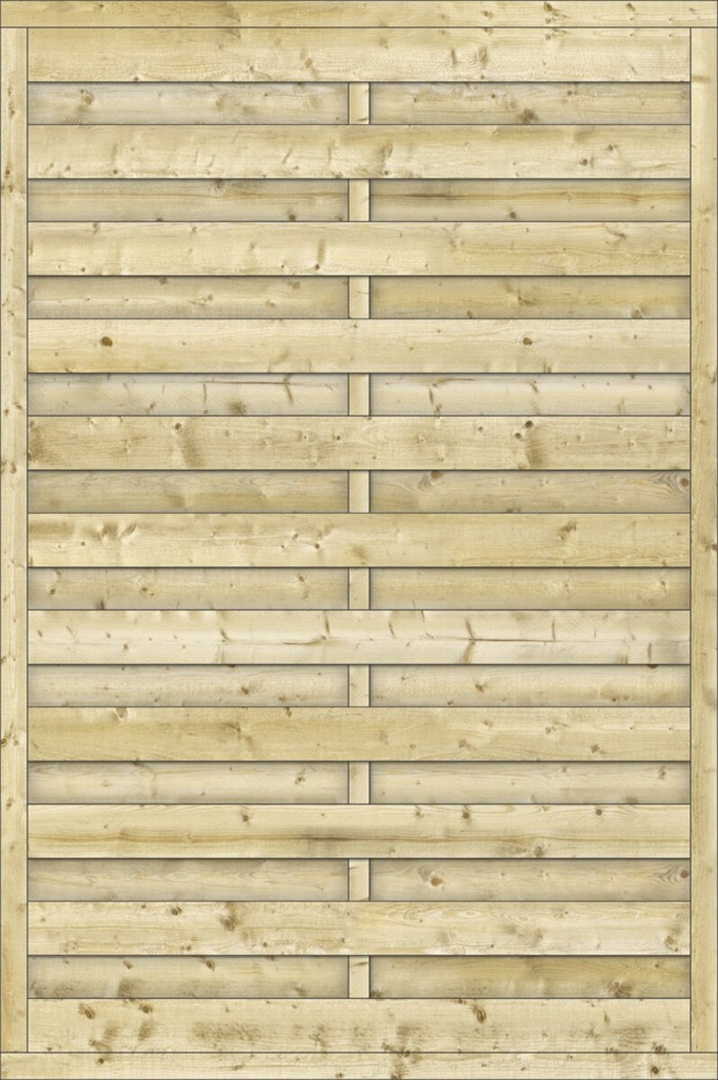 Bild 1 von Sichtschutzzaun Rügen 120 x 180 cm, gerade, kesseldruckimprägniert