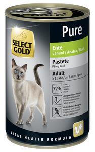 SELECT GOLD Pure Adult Paté 6x400g Ente