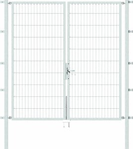 Alberts Stabgitter Doppeltor Flexo 200 x 200 cm, Typ 6/5/6, zum Einbetonieren