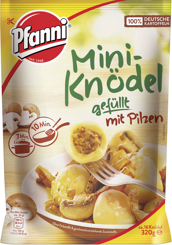 Bild 1 von Pfanni Mini-Knödel gefüllt mit Pilzen 320 g