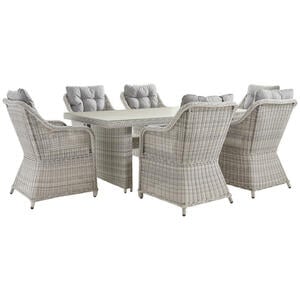 Ambia Garden DINING-LOUNGESET Hellgrau Dunkelgrau