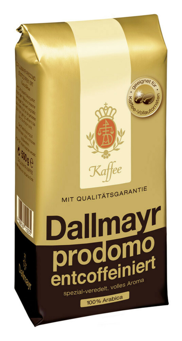 Bild 1 von Dallmayr Prodomo entkoffeiniert ganze Bohnen 500 g