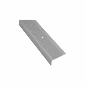 Alu-Treppenkantenprofil - Silber - Rutschhemmendes Rillenmotiv - 42x21x1000mm - 1 Stück