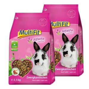 MultiFit für Zwergkaninchen mit Alfalfa 2x2,5kg