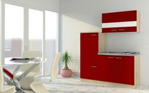 Küchenblock in Rot inkl. E-Geräte 'Economy''