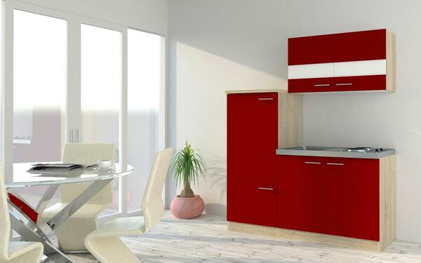 Bild 1 von Küchenblock in Rot inkl. E-Geräte 'Economy''