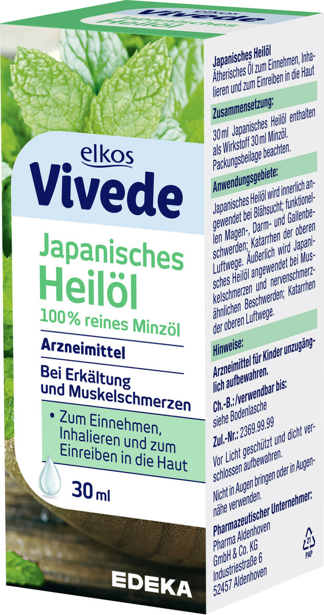 Bild 1 von elkos Vivede Japanisches Heilöl 30 ml