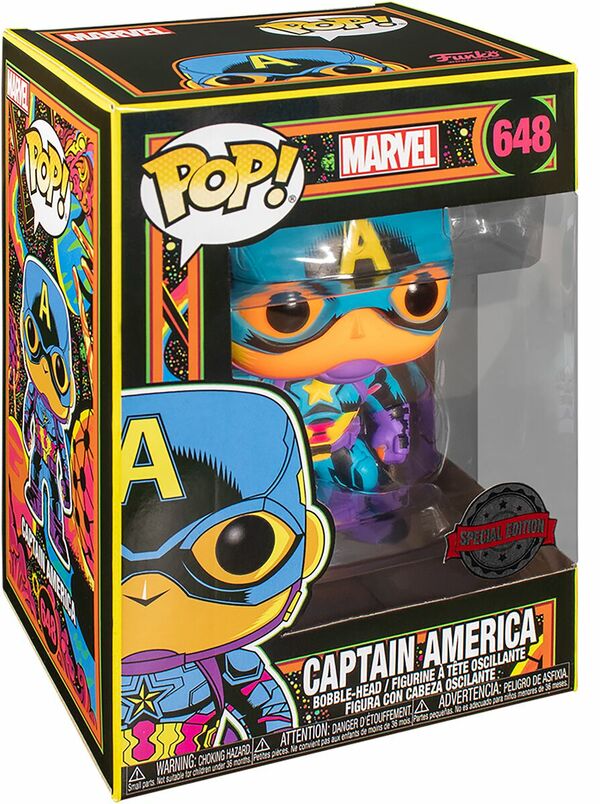 Bild 1 von Captain America Black Light - Captain America Vinyl Figur 648 Funko Pop! multicolor