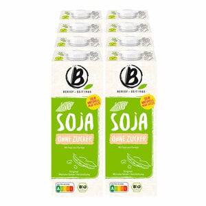 Berief Bio Soja Drink ohne Zucker 1 Liter, 8er Pack