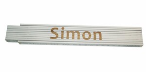 Zollstock Simon 2 m, weiß