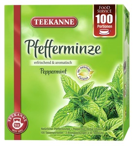 Teekanne Kräutertee Pfefferminz Food Service 100 Teebeutel (125g)