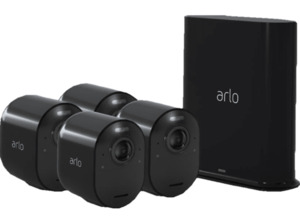 ARLO Ultra Black, 4er Set: 4x Kamera + 1x SmartHub, 4K UHD, Kabellos (MSD Exclusiv), Überwachungssystem