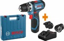 Bild 1 von Bosch Professional Akkubohrschrauber GSR 12V-15
, 
12 V , 2 Ah,  Drehmoment max: 15/30 Nm, Anzahl Akku: 2