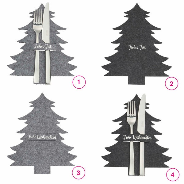 Bild 1 von Besteckhalter Weihnachtsbaum Filz verschiedene Varianten