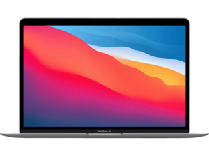 APPLE MacBook Air (M1,2020) MGN63D/A, Notebook mit 13,3 Zoll Display, 8 GB RAM, 256 SSD, M1 GPU, Space Grau