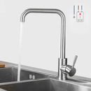 Bild 1 von Kinse - Niederdruck armatur Küche Wasserhahn aus Edelstahl | Die Küchenarmatur ist 360° Schwenkbar und für Kaltwasser und einen Wasserboiler