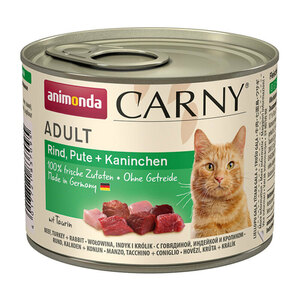 CARNY Adult 6x200g Rind, Pute & Kaninchen