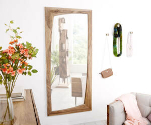 Designer-Wandspiegel Wyatt 160x70 cm Sheesham Natur