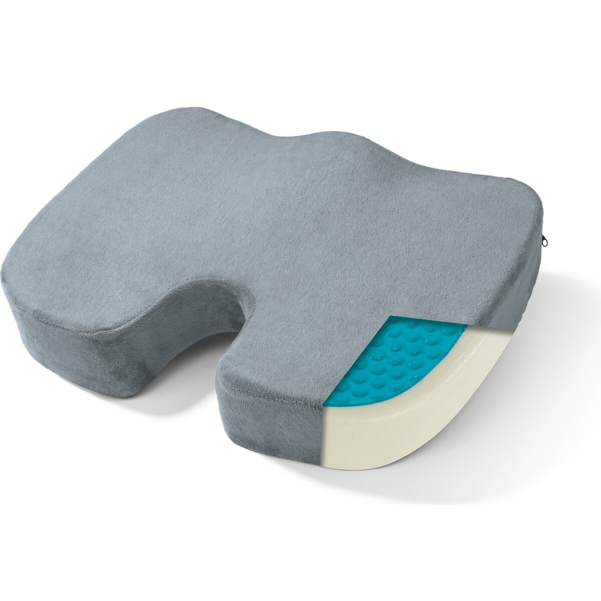 Bild 1 von VITALmaxx Gel-Sitzkissen ergonomisch grau inkl. Fleecebezug
