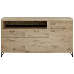 Stylife SIDEBOARD Schwarz Eiche