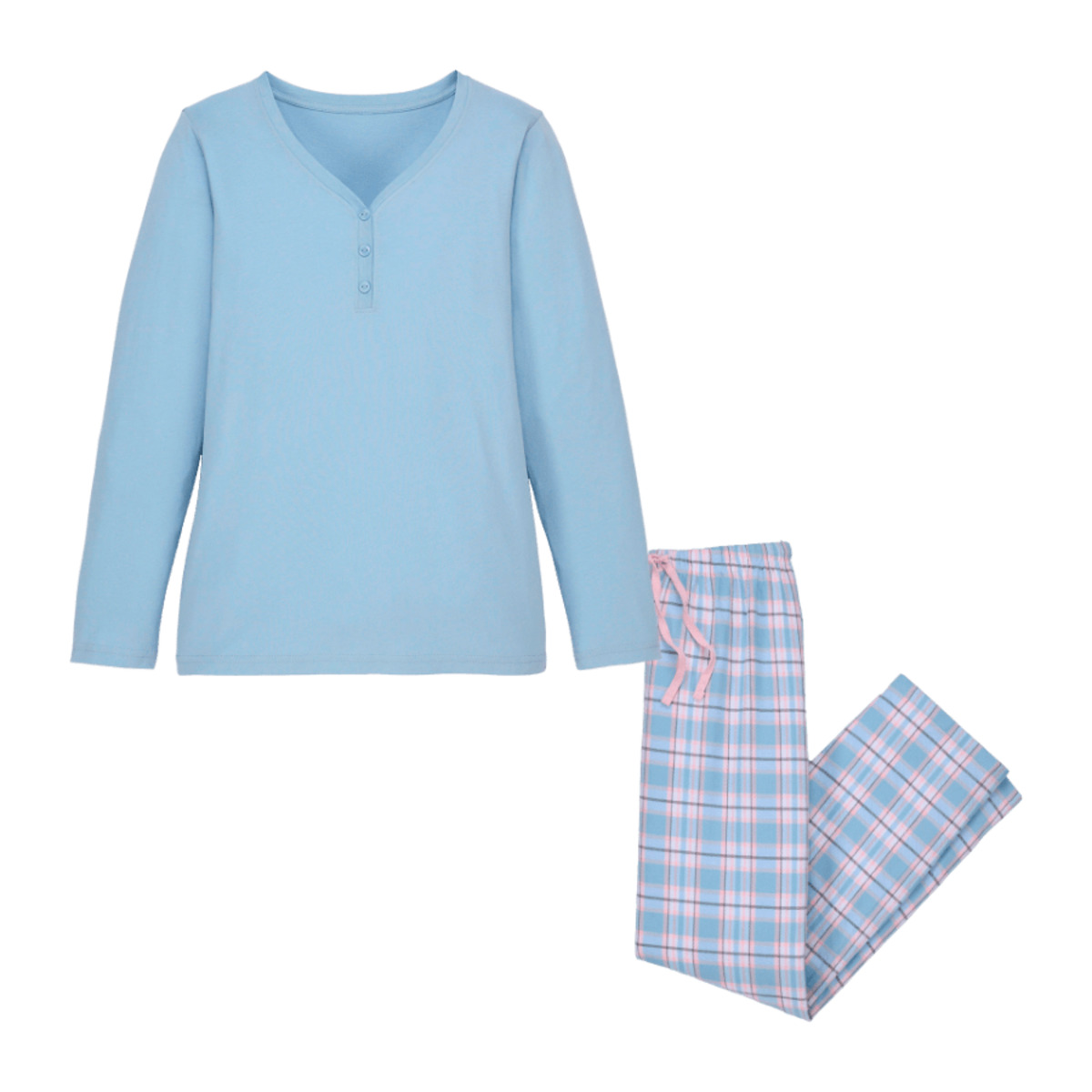 Bild 2 von QUEENTEX Flanell-Pyjama / -Schlafshirt