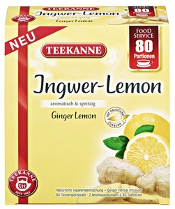Teekanne Früchtetee Ingwer Lemon Food Service 80 Teebeutel (120g)