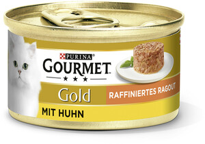 Purina Gourmet Gold Raffiniertes Ragout Huhn Katzenfutter nass 85G