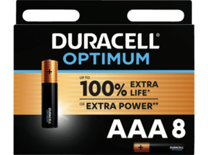 DURACELL 137714 AAA Micro Batterie, Alkaline, 1.5 Volt 8 Stück
