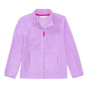 Mädchen-Fleece-Jacke mit Punkte-Muster
