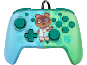 PDP LLC Faceoff Deluxe+ Audio Wired Controller Animal Crossing Tom Nook
