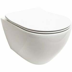Adob - , spülrandlose wandhänge WC Keramik Toilette mit passendem WC Sitz mit Absenkautomatik