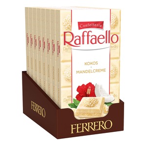 Ferrero Raffaello Tafelschokolade 90 g, 8er Pack