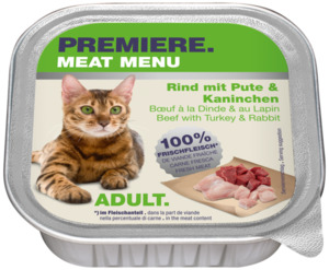 Meat Menu Adult 16x100g Rind mit Pute & Kaninchen