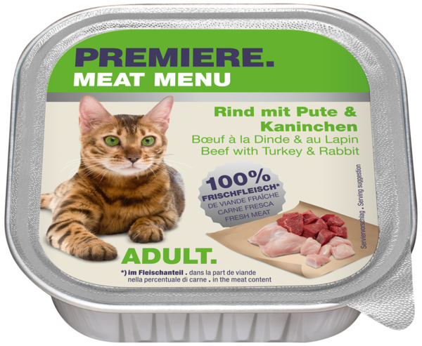 Bild 1 von Meat Menu Adult 16x100g Rind mit Pute & Kaninchen