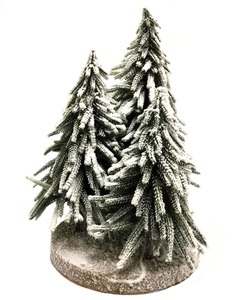 Tarrington House Weihnachtsbaum, Kunststoff, 30 x 30 x 45 cm, mit Holzsockel, beschneit