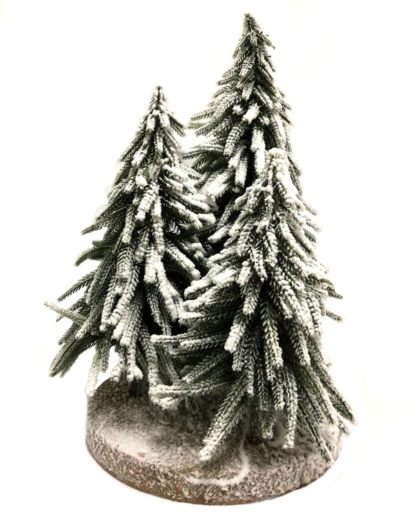 Bild 1 von Tarrington House Weihnachtsbaum, Kunststoff, 30 x 30 x 45 cm, mit Holzsockel, beschneit