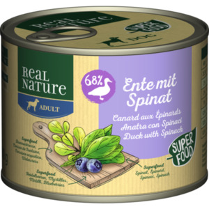 REAL NATURE Superfood Adult 6x200g Ente mit Spinat